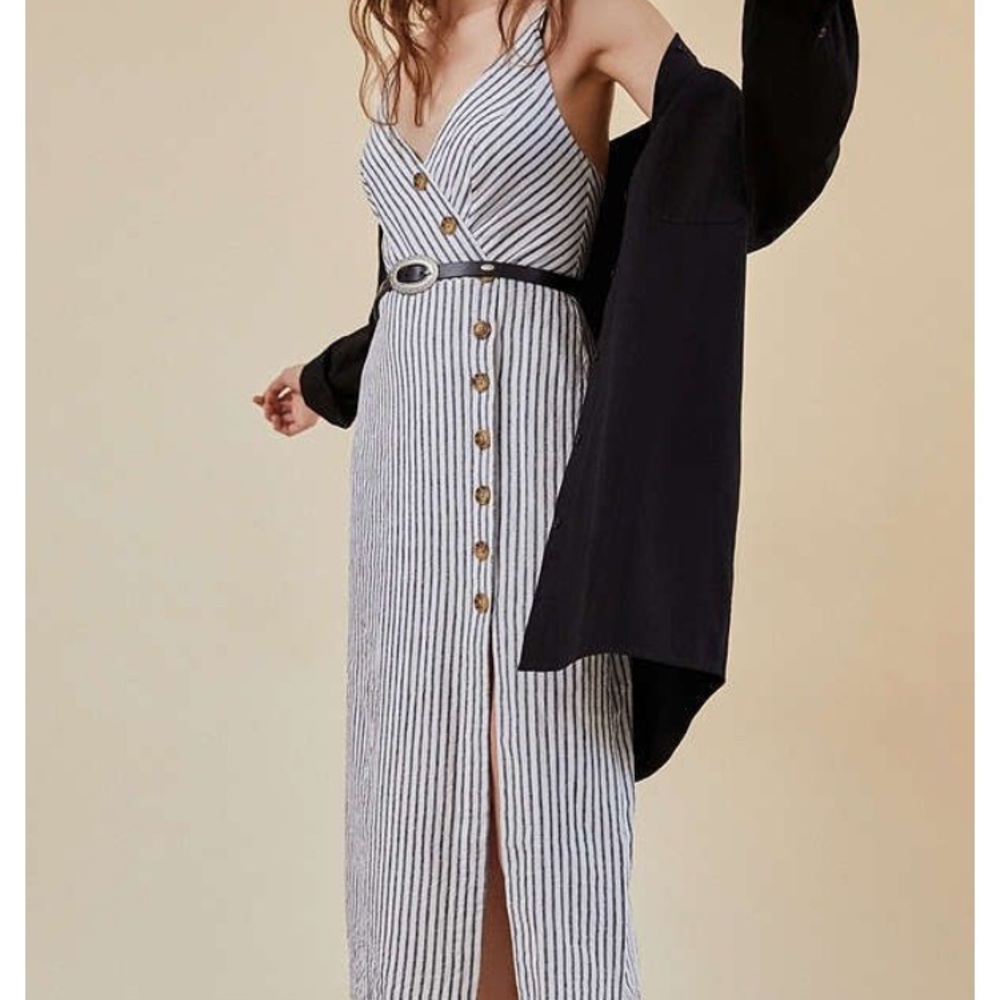 UO button down midi dress